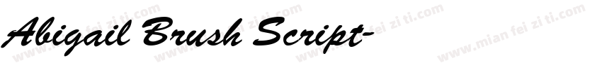 Abigail Brush Script字体转换